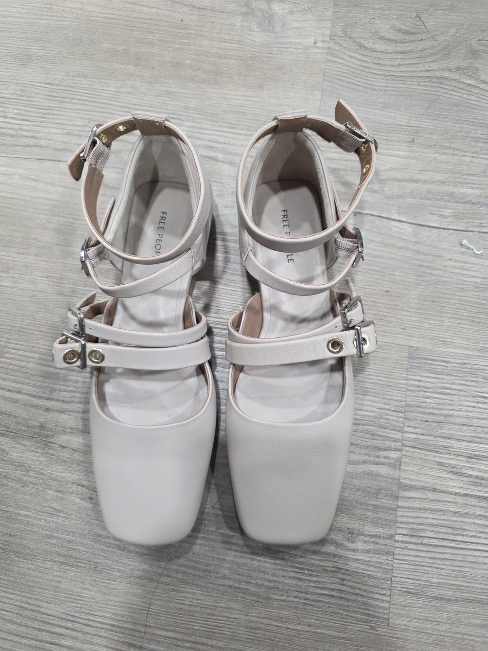 Free People Hart Flat in the beige/cafe colorway